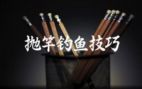 抛竿钓鱼技巧插图 抛竿钓鱼技巧插图