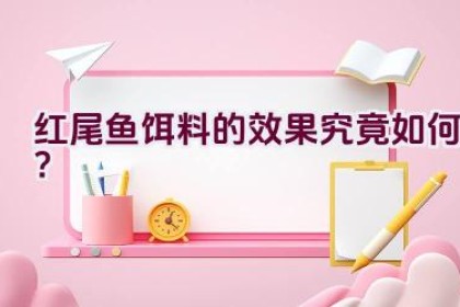 红尾鱼饵料的效果究竟如何？