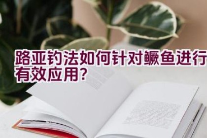 路亚钓法如何针对鳜鱼进行有效应用？