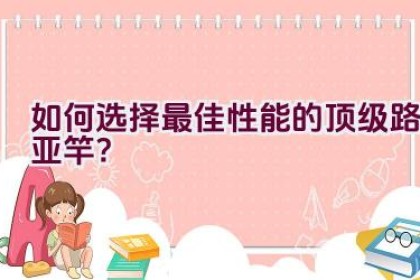“如何选择最佳性能的顶级路亚竿？”