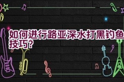 如何进行路亚深水打黑钓鱼技巧？