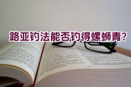 路亚钓法能否钓得螺蛳青？