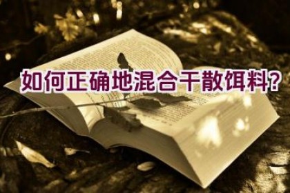 如何正确地混合干散饵料？