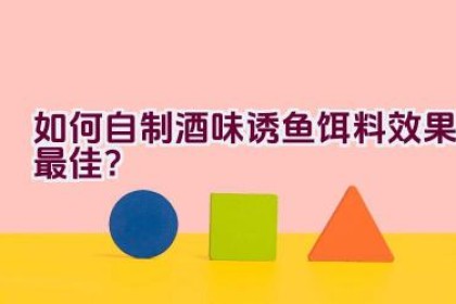 如何自制酒味诱鱼饵料效果最佳？