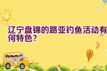 辽宁盘锦的路亚钓鱼活动有何特色？