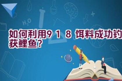 “如何利用918饵料成功钓获鲤鱼？”