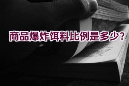 商品爆炸饵料比例是多少？