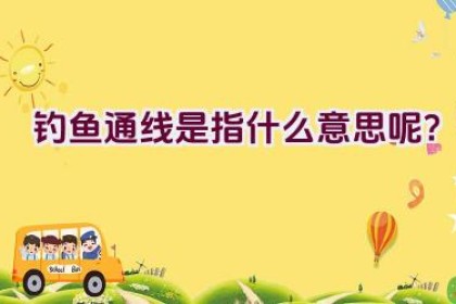 钓鱼通线是指什么意思呢？