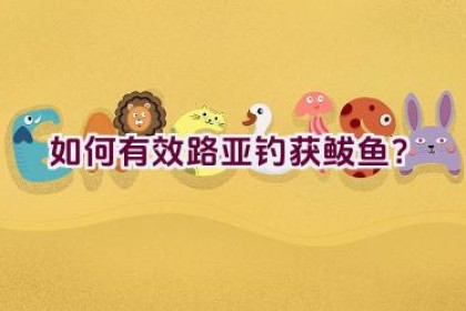 如何有效路亚钓获鲅鱼？