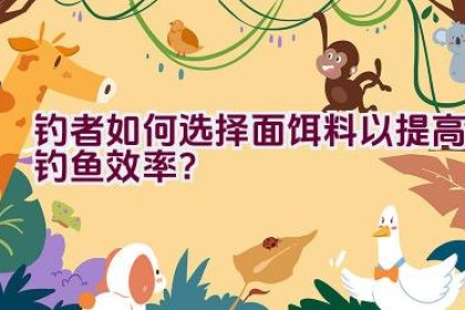 钓者如何选择面饵料以提高钓鱼效率？