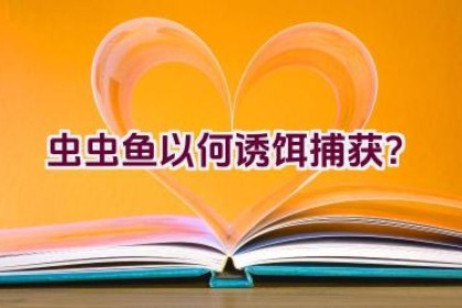 虫虫鱼以何诱饵捕获？