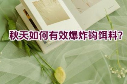 秋天如何有效爆炸钩饵料？