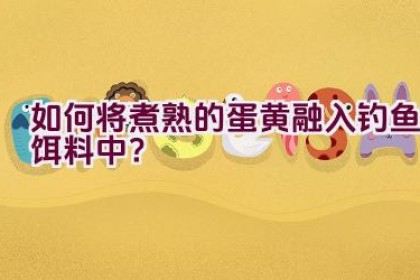 如何将煮熟的蛋黄融入钓鱼饵料中？