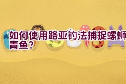 如何使用路亚钓法捕捉螺蛳青鱼？