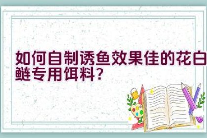 如何自制诱鱼效果佳的花白鲢专用饵料？