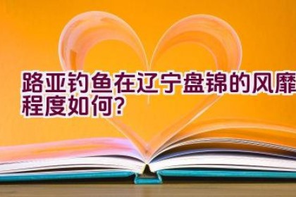 路亚钓鱼在辽宁盘锦的风靡程度如何？