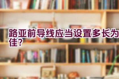 路亚前导线应当设置多长为佳？