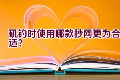 矶钓时使用哪款抄网更为合适？