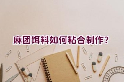 麻团饵料如何粘合制作？