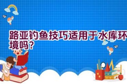 路亚钓鱼技巧适用于水库环境吗？