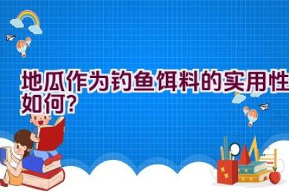 地瓜作为钓鱼饵料的实用性如何？