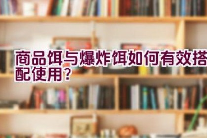 商品饵与爆炸饵如何有效搭配使用？