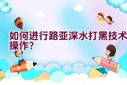 如何进行路亚深水打黑技术操作？