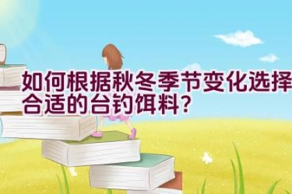 如何根据秋冬季节变化选择合适的台钓饵料？