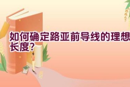 如何确定路亚前导线的理想长度？