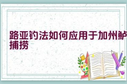路亚钓法如何应用于加州鲈捕捞