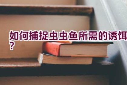 如何捕捉虫虫鱼所需的诱饵？