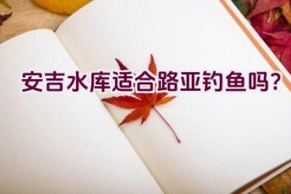 安吉水库适合路亚钓鱼吗？