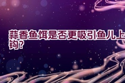 蒜香鱼饵是否更吸引鱼儿上钩？