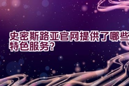 史密斯路亚官网提供了哪些特色服务？