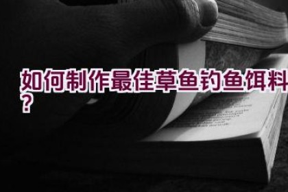 如何制作最佳草鱼钓鱼饵料？