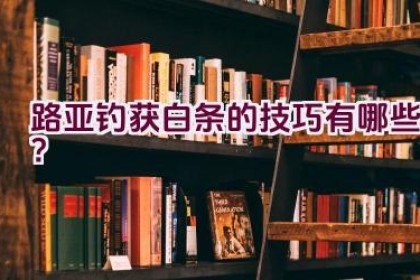路亚钓获白条的技巧有哪些？