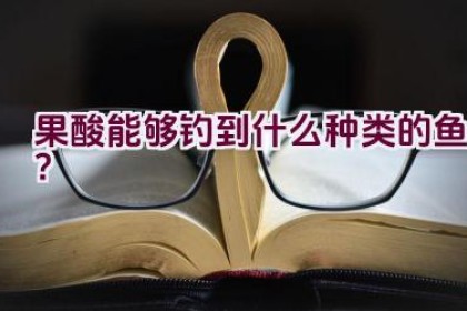 果酸能够钓到什么种类的鱼？
