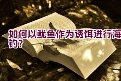 如何以鱿鱼作为诱饵进行海钓？