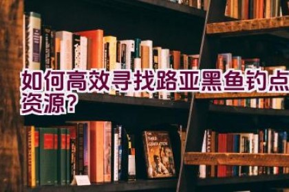 如何高效寻找路亚黑鱼钓点资源？