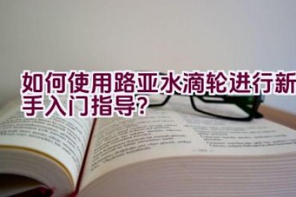 如何使用路亚水滴轮进行新手入门指导？