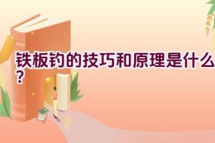 铁板钓的技巧和原理是什么？