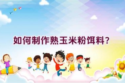 如何制作熟玉米粉饵料？