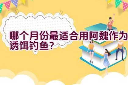 哪个月份最适合用阿魏作为诱饵钓鱼？