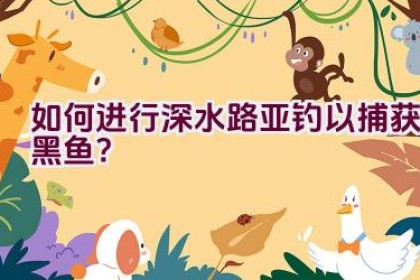 如何进行深水路亚钓以捕获黑鱼？