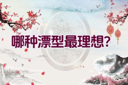 哪种漂型最理想？