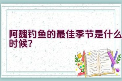 阿魏钓鱼的最佳季节是什么时候？