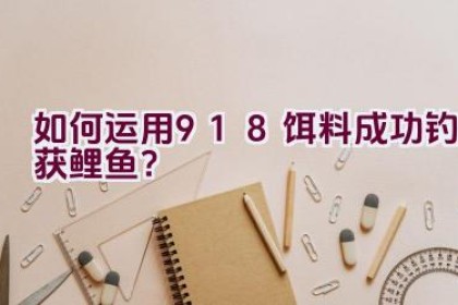 如何运用918饵料成功钓获鲤鱼？