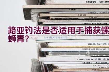 路亚钓法是否适用于捕获螺蛳青？