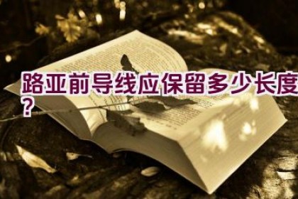 路亚前导线应保留多少长度？