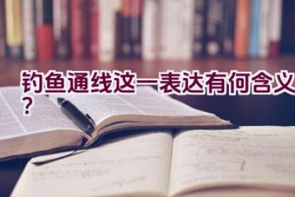 “钓鱼通线”这一表达有何含义？